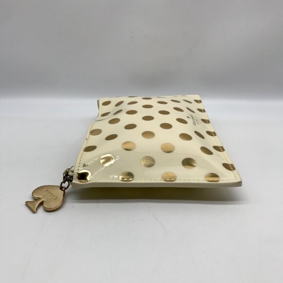 Kate Spade Cream And Gold Polka Dot Pouch - Picture 4 of 10